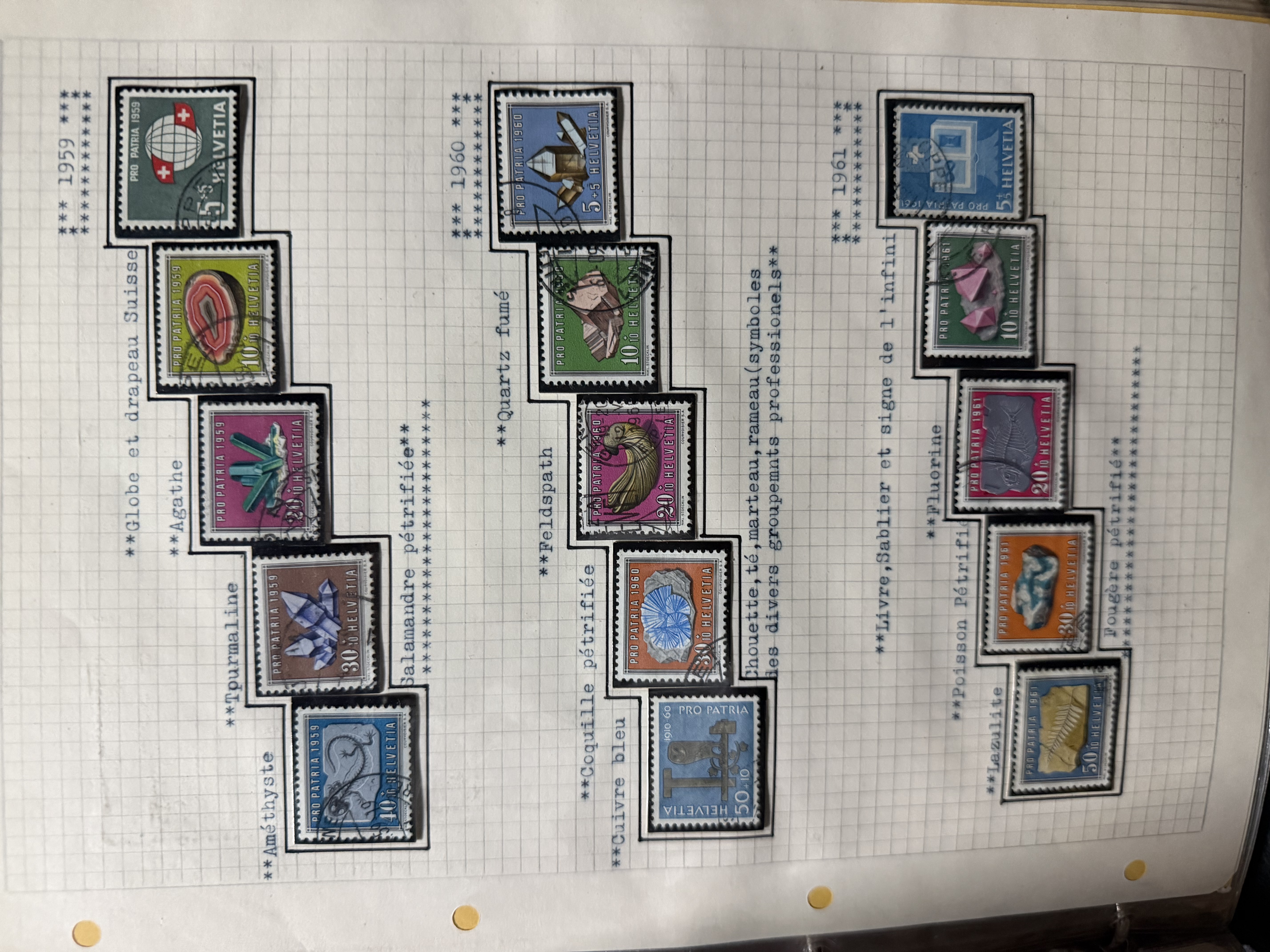 Pro Patria Suisse 1959-1961